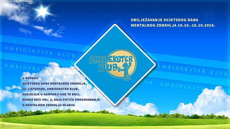 Obilježavanje Svjetskog dana mentalnog zdravlja 10.10.-16.10.2016.
