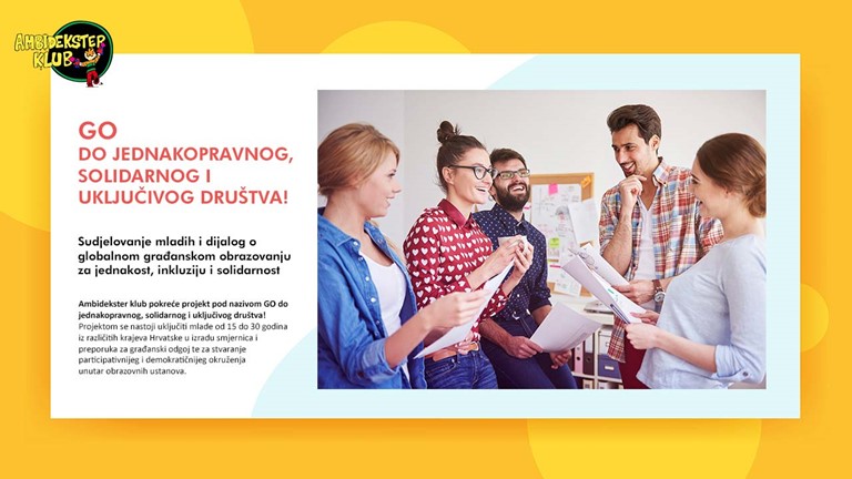 GO do jednakopravnog, solidarnog i uključivog društva!