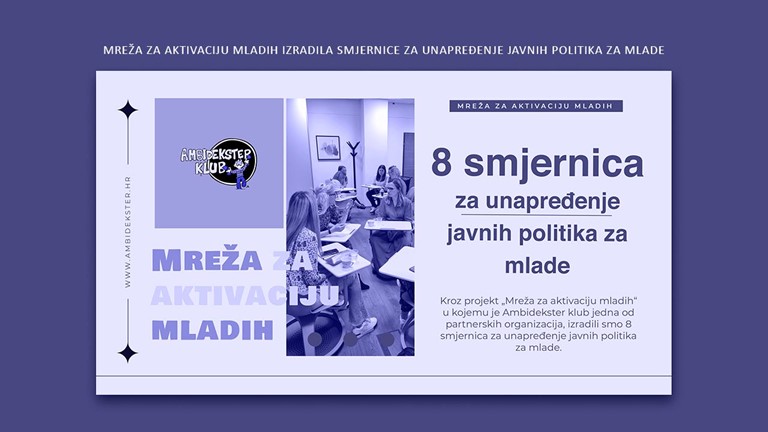 MREŽA ZA AKTIVACIJU MLADIH IZRADILA 8 SMJERNICA